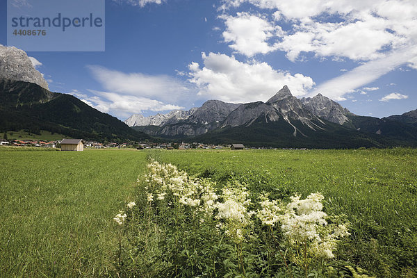Österreich  Tirol  Mieming  Blick auf das Karwendelgebirge
