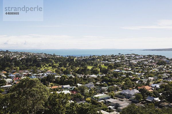 Neuseeland  Auckland  Nordinsel  Blick auf die Skyline der Stadt