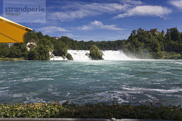 Switzerland  Neuhausen  View of rhine waterfall
