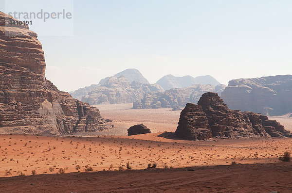 Jordan  Wadi Rum  View of desert
