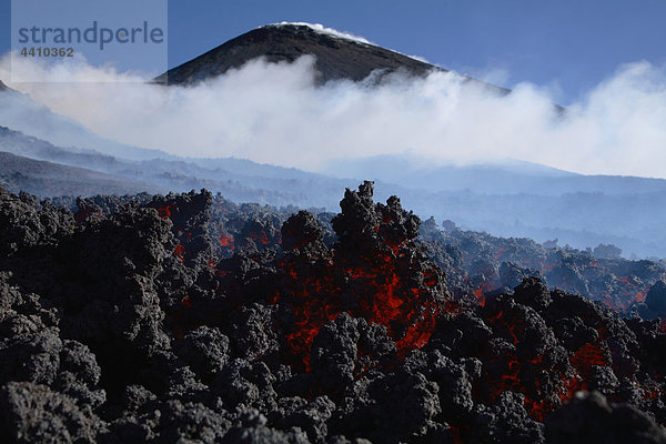 Italy  Sicily  Lava flow from Etna volcano