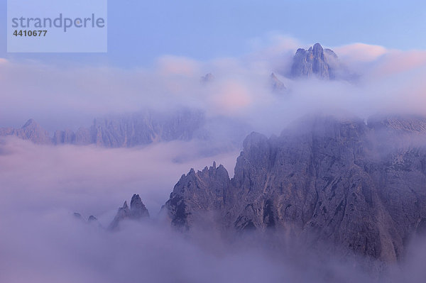 Italy  Dolomites  View of alps with clouds