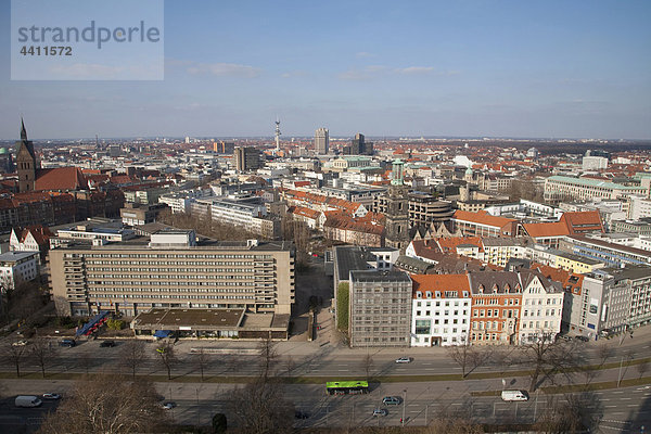 Deutschland  Hannover  Hochansicht des Stadtbildes