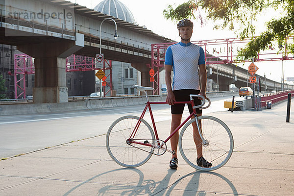 Radfahrer in brooklyn