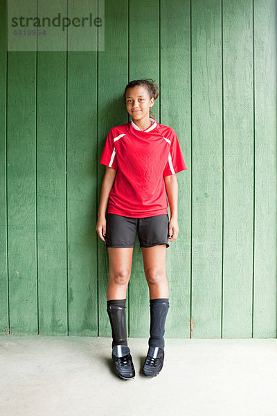 Fußballspieler Portrait Mädchen