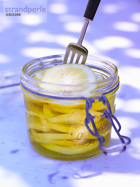 Lemon in jar