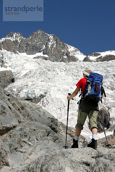 Frankreich  Provence Alpes Cote d ' Azur  Hautes Alpes  Ecrins Nationalpark  den Blanc-Gletscher