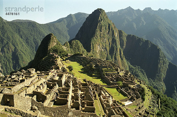 Die Ruinen von Machu Picchu  Peru  Lateinamerika