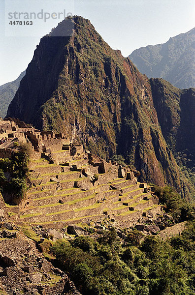 Die Ruinen von Machu Picchu  Peru  Lateinamerika