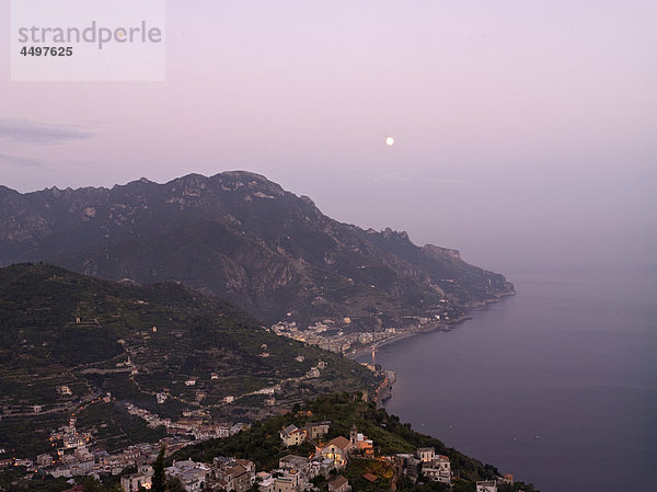 Abend Küste Insel Amalfi Capri Italien Mittelmeer