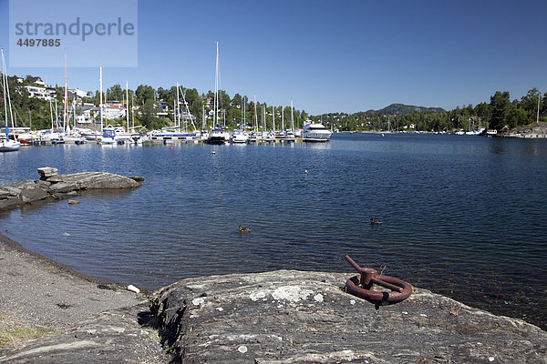 Europa  Landschaft  Norwegen  Skandinavien  Boot  Fjord  Hafen  Nordic  Landschaft