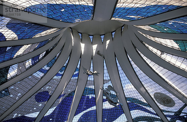 Kathedrale  Brasilia  Brasilien  Südamerika  Rood  innen  Detail  Dach