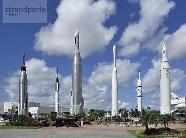 Rocket Garten  Kennedy Space Center  in der Nähe von Titusville  Florida  USA  USA  Amerika  Raketen  Raumfahrt  museum