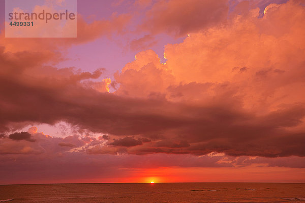 Wolken  Sonnenuntergang  colorful  Himmel  Fort De Soto  State Park  St. Petersburg  Florida  USA  USA  Amerika  Natur