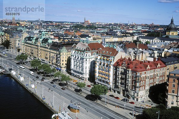 Stockholm Hauptstadt Ansicht Luftbild Fernsehantenne