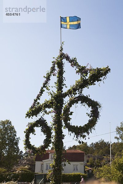 Dekoration Fahne Maibaum schwedisch