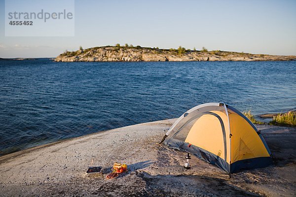 Zelt am Strand Meer