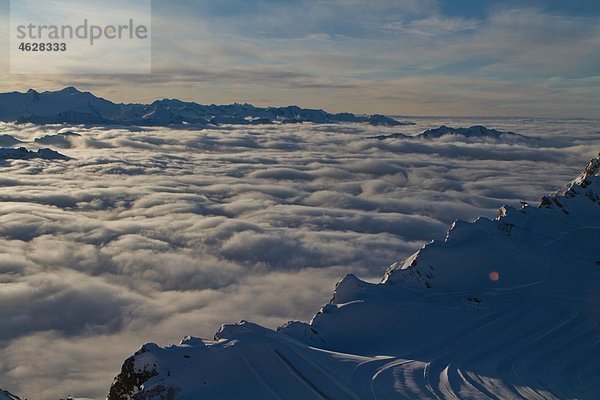 Österreich  Land Salzburg  Blick auf Großvenediger und Hohe Tauern