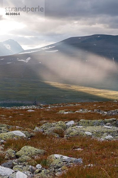 Schweden  Lappland  Blick auf das Parte-Gebirge im Sarek-Nationalpark