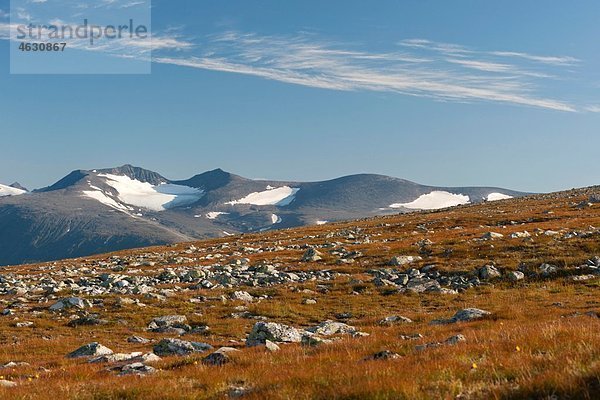 Schweden  Lappland  Blick auf das Skarki-Gebirge im Sarek-Nationalpark