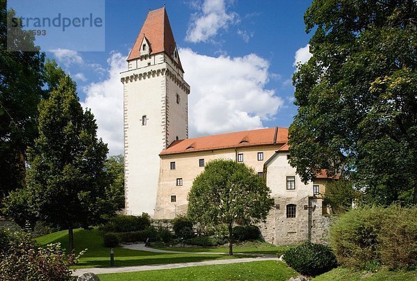 Österreich  Mühlviertel  Freistadt  Blick auf schloss freistadt