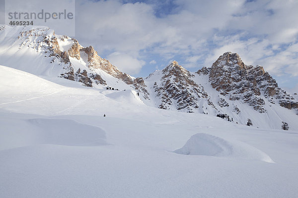 Antonispitze im Winter  Dolomiten  Südtirol  Italien  Europa