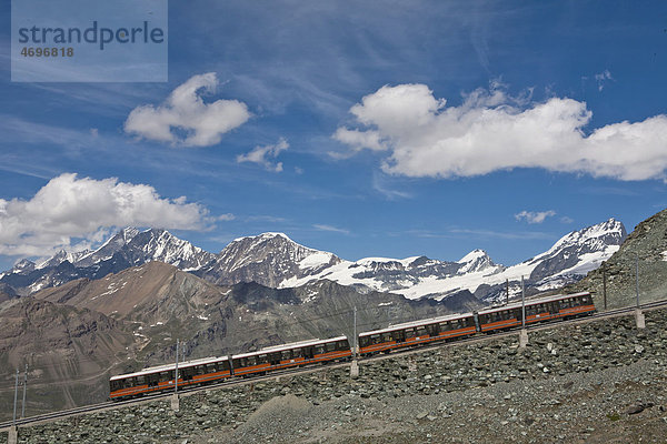 Gornergratbahn  Zermatt  Graubünden  Schweiz  Europa