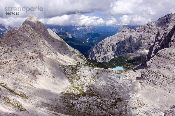 Lago di Sorapis See  Gruppo del Sorapiss Berge  Dolomiten  Alto Adige  Südtirol  Alpen  Italien  Europa