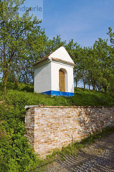 Kapelle  unter Denkmalschutz  Sobulky  Hodonin Bezirk  Südmähren  Tschechische Republik  Europa