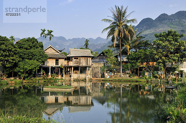 Mai Chau  Dorf mit ethnischen Minderheiten  Vietnam  Südostasien