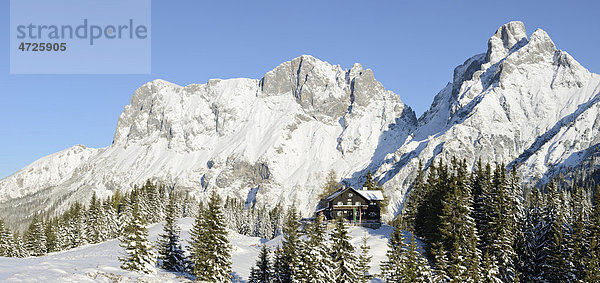 Mödlinger Hütte und Reichenstein  2251 m  Gesäuse  Steiermark  Österreich  Europa