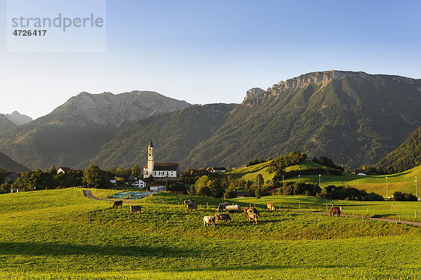 Parish Church of St. Nicholas in Pfronten  Ostallgaeu district  Allgaeu  Bavaria  Germany  Europe