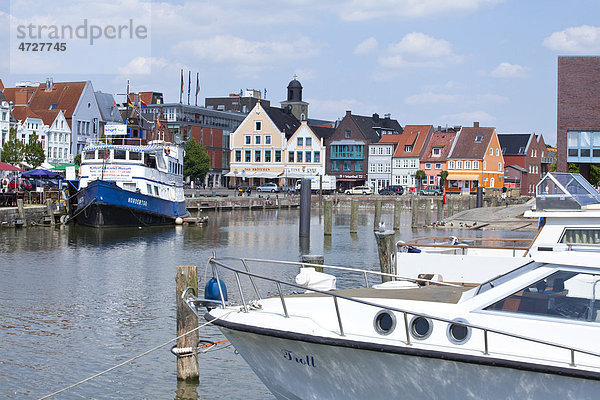 Inland port  Husum  North Friesland  Schleswig-Holstein  Germany  Europe