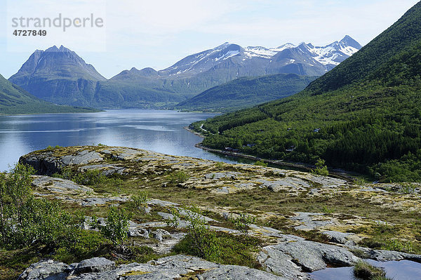 Auf der Küstenstraße RV 17  Nord-Norwegen  Norwegen  Skandinavien  Europa