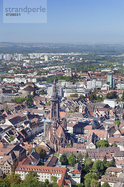 Altstadt und Münster von Freiburg im Breisgau  Baden-Württemberg  Deutschland  Europa