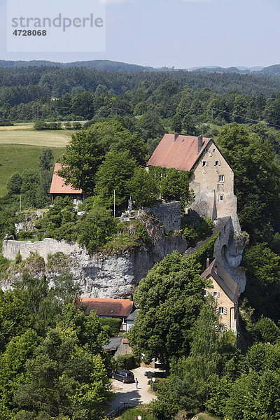 Burg Pottenstein  Fränkische Schweiz  Fränkische Alb  Oberfranken  Franken  Bayern  Deutschland  Europa