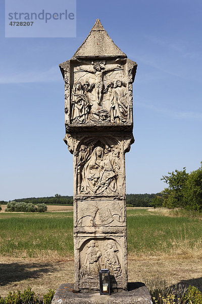 Bildstock Graue Marter bei Sommerach  Mainfranken  Unterfranken  Franken  Bayern  Deutschland  Europa