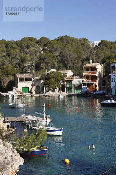 Port in Cala Figuera  Santanyi  Majorca  Balearic Islands  Spain  Europe