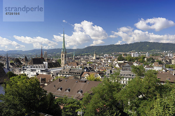 Overlooking Zurich  Switzerland  Europe
