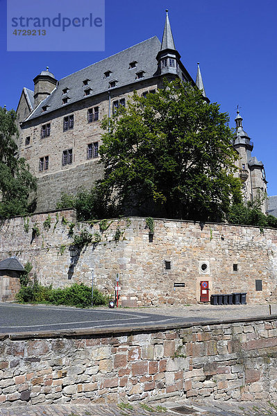 Marburg Castle or Landgrafenschloss  Marburg  Hesse  Germany  Europe