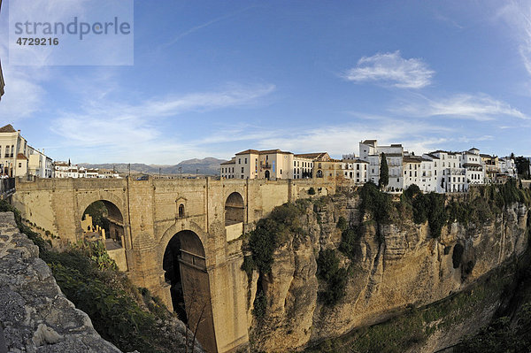 Puente Nuevo  new bridge  Ronda  Andalusia  Spain  Europe