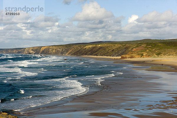 Wilde Küstenlandschaft  Strand  Playa de Carrapateira  Parque Natural do Sudoeste Alentejano e Costa Vicentinantinantina  Algarve  Portugal  Europa