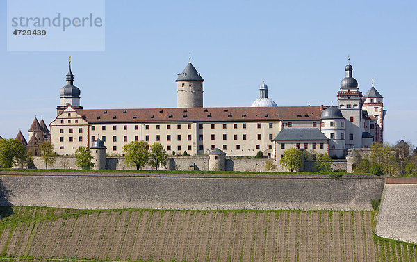 Blick auf die Festung Marienberg  Würzburg  Franken  Bayern  Deutschland  Europa