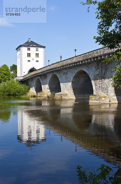 Die Lahnbrücke  Limburg  Hessen  Deutschland  Europa