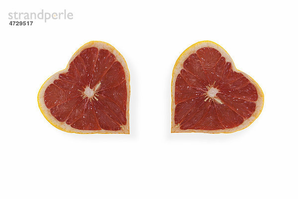 Grapefruits  Grapefrüchte  Pampelmusen  in Herzform