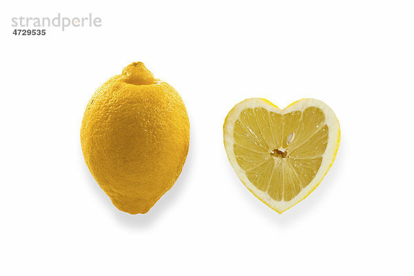 Zitronen  Zitrone in Herzform