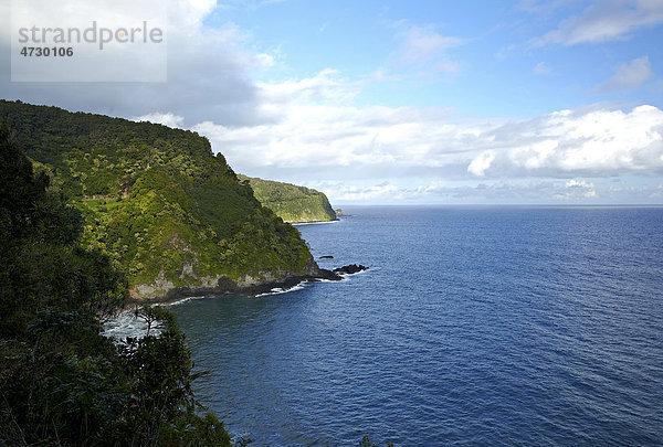 Nua'ailua Bay  Bucht von Nua'ailua  Keanae  Hana Highway  Road to Hana  Maui  Hawaii  USA