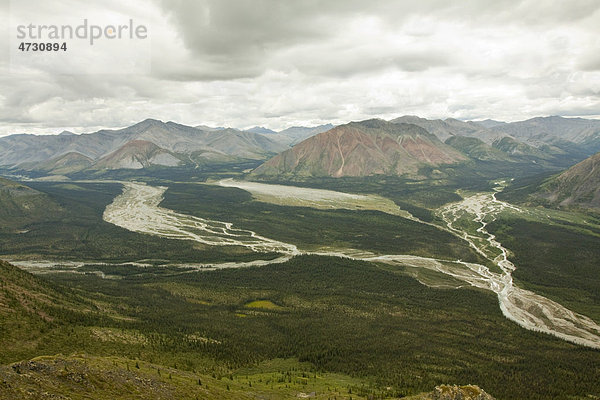 Panorama  Wind River Valley  Yukon Territorium  Kanada