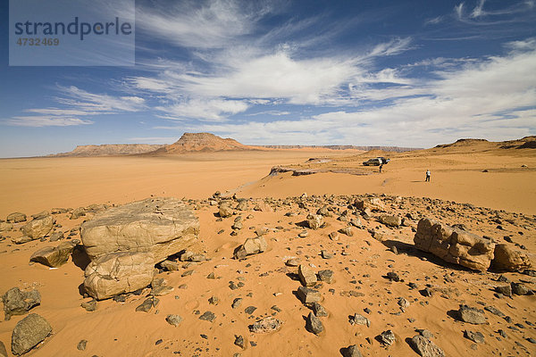 Steinwüste  libysche Wüste  Libyen  Sahara  Nordafrika  Afrika