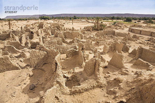 Ruinen von Germa  mittelalterliche Hauptstadt der Garamanten  Libyen  Sahara  Nordafrika  Afrika